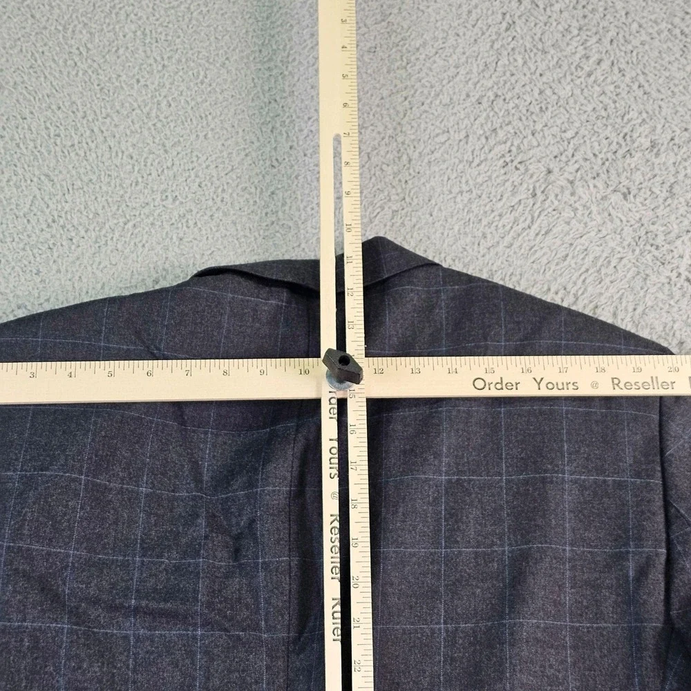 Jos. A. Bank Sport Coat‎ Mens 44L Gray Plaid Wool Cashmere Blazer Signature